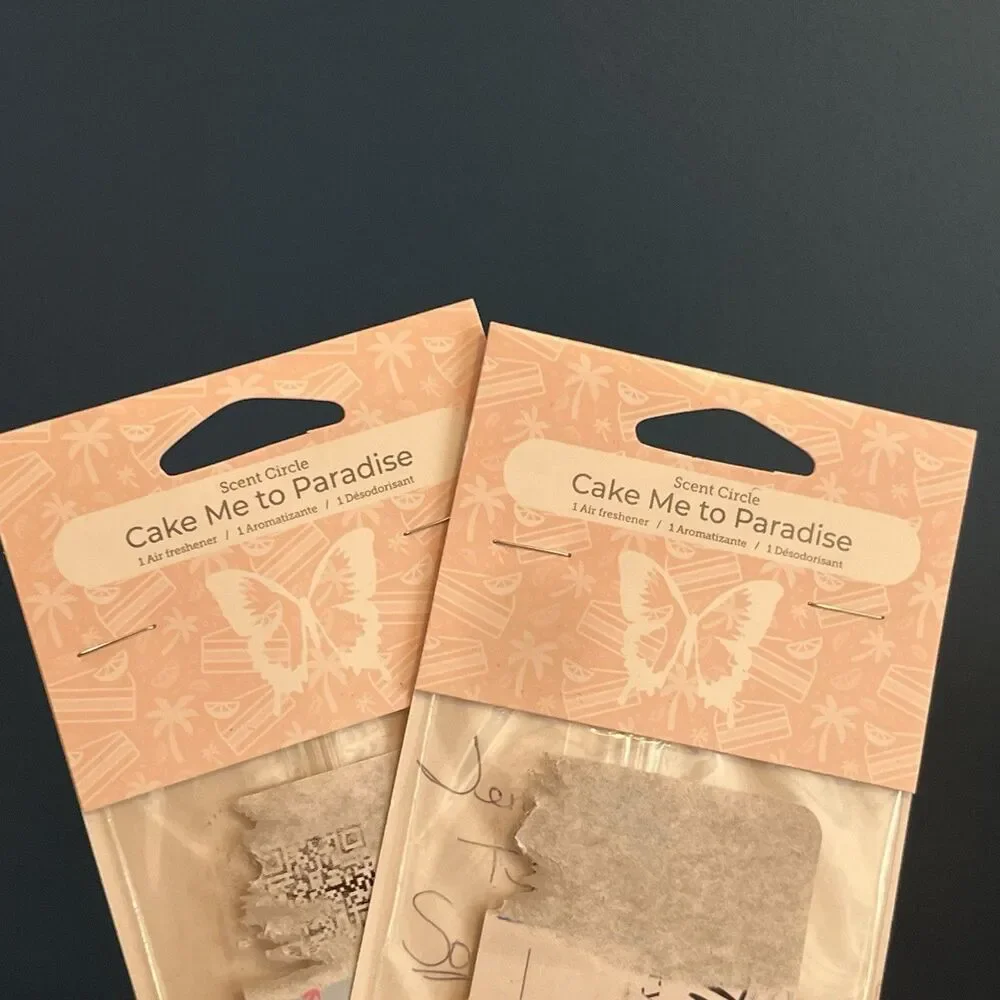 Scentsy Scent Circles Car Deodorizer 6 Pk Candy Orchard/Cake Me To Paradise/Luna